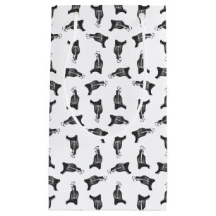 Antique Horse Saddles CUSTOM BACKGROUND COLOR Small Gift Bag