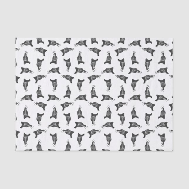 Antique Horse Saddles CUSTOM BACKGROUND COLOR Tissue Paper (Front)