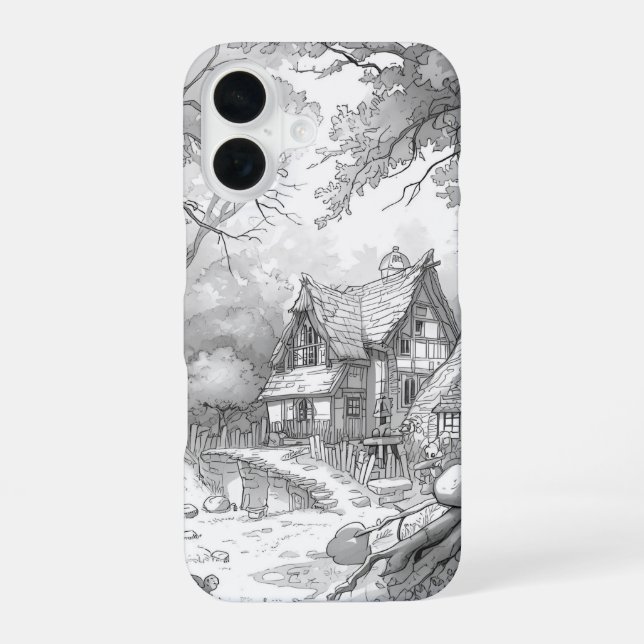 Antique House Pattern Phone Case for iPhone 17 – N (Back)