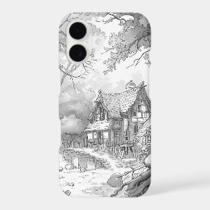Antique House Pattern Phone Case for iPhone 17 – N