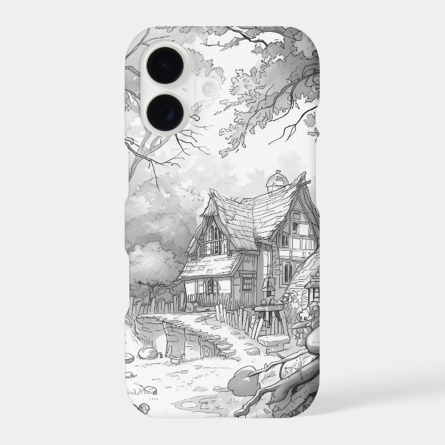 Antique House Pattern Phone Case for iPhone 17 – N (Back)