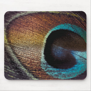 Antique Hues Peacock Feather Eye Mouse Pad