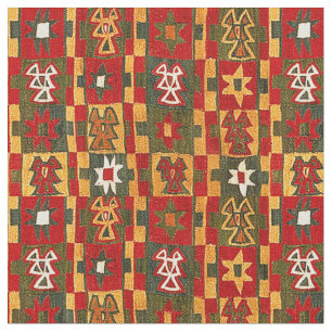 Antique Inca Star Pattern Fabric