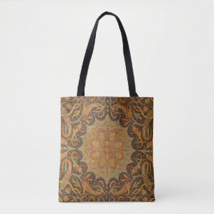 Antique Indian Boteh Pattern Tote Bag