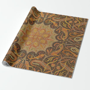 Antique Indian Boteh Pattern Wrapping Paper
