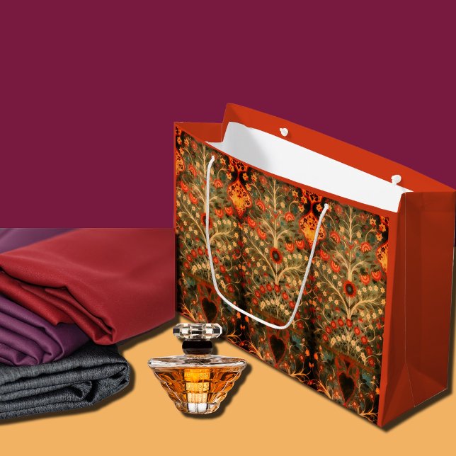 Antique  Indian  textile  design Large Gift Bag (Creator Uploaded)