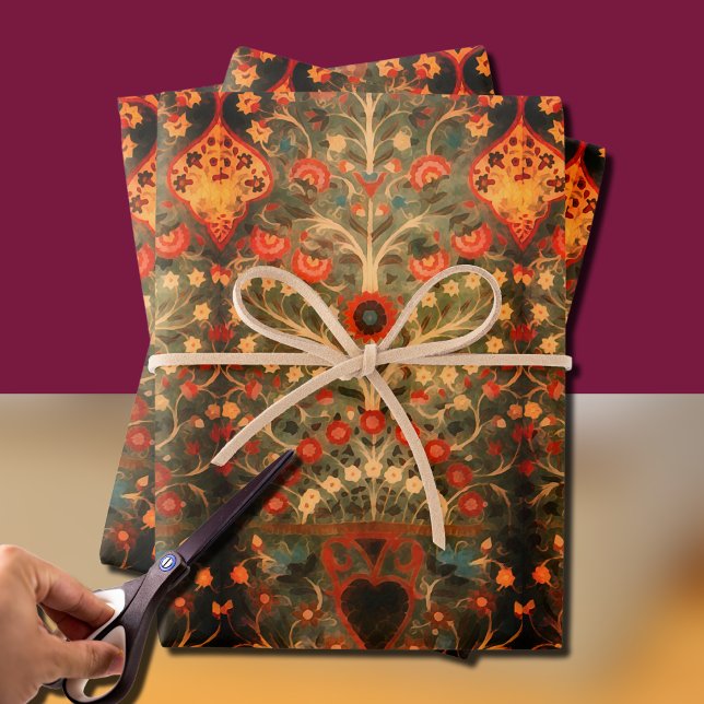 Antique  Indian  textile  design  Wrapping Paper Sheet (Creator Uploaded)