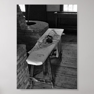 Antique Iron Board Black And White  Photo Poster