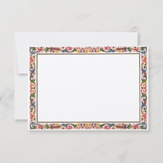 Antique Italian Border RSVP Card Template (Front)
