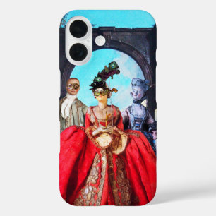 ANTIQUE ITALIAN PUPPETS AND MASKS MASQUERADE PARTY iPhone 16 CASE