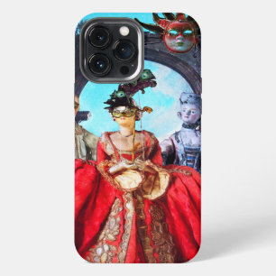 ANTIQUE ITALIAN PUPPETS AND MASKS MASQUERADE PARTY iPhone CASE