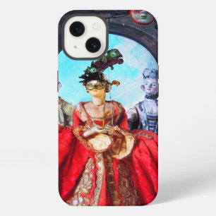 ANTIQUE ITALIAN PUPPETS AND MASKS MASQUERADE PARTY iPhone CASE