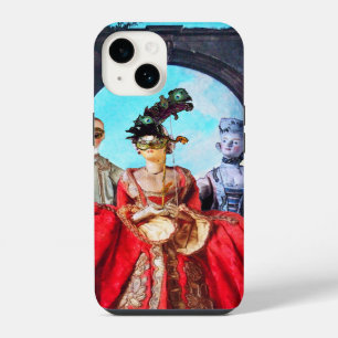 ANTIQUE ITALIAN PUPPETS AND MASKS MASQUERADE PARTY iPhone CASE