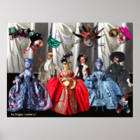 ANTIQUE ITALIAN PUPPETS MASQUERADE COSTUME PARTY