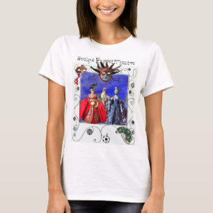 ANTIQUE ITALIAN PUPPETS MASQUERADE MASKS,JESTER T-Shirt