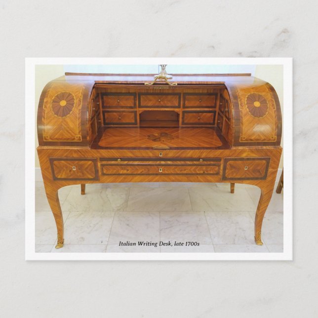 Antique Italian Writing Desk Photo Postcard (Front)