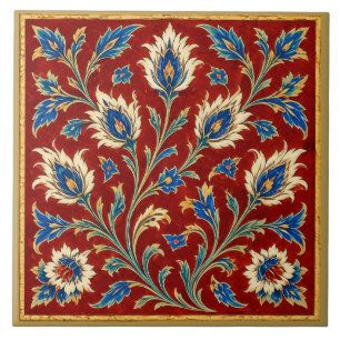 Antique Iznik Floral Mural Ceramic Tile