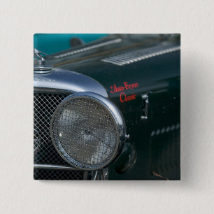 antique jaguar 15 cm square badge