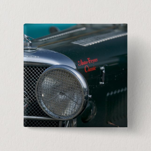 antique jaguar 15 cm square badge (Front)