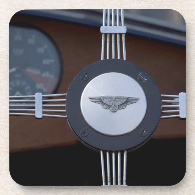 antique jaguar 3 coaster (Front)