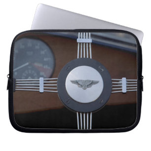 antique jaguar 3 laptop sleeve