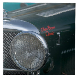 antique jaguar ceramic tile