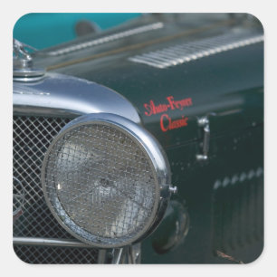 antique jaguar square sticker