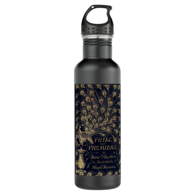 Antique Jane Austen Pride and Prejudice Peacock 710 Ml Water Bottle (Front)