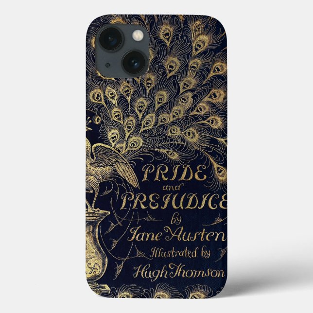 Antique Jane Austen Pride and Prejudice Peacock Case-Mate iPhone Case (Back)
