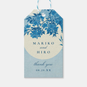 Antique Japanese Blue Cherry Blossom Gift Tags