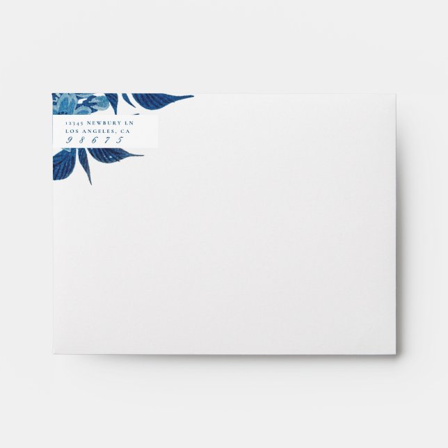 Antique Japanese Cherry Blossoms Return Address Envelope (Front)