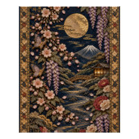 Antique Japanese Embroidered Tapestry
