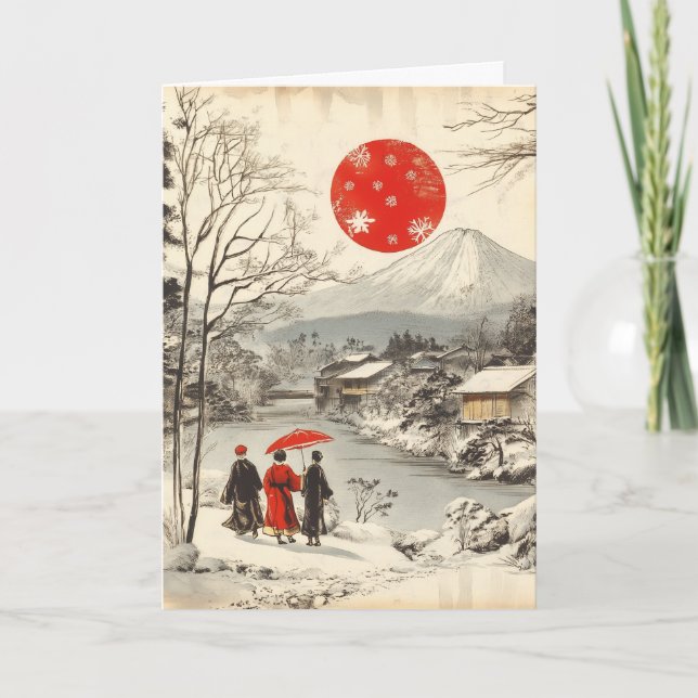 Antique Japanese Holiday Card (Front)