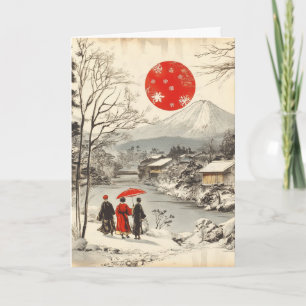 Antique Japanese Holiday Card
