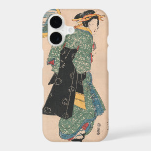 Antique Japanese Kimono Woman Ukiyo-e Woodblock