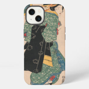 Antique Japanese Kimono Woman Ukiyo-e Woodblock iPhone 13 Case