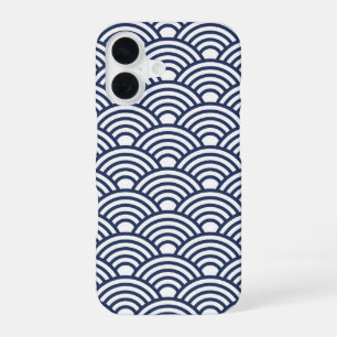 Antique Japanese Seigaiha Waves iPhone 16 Case