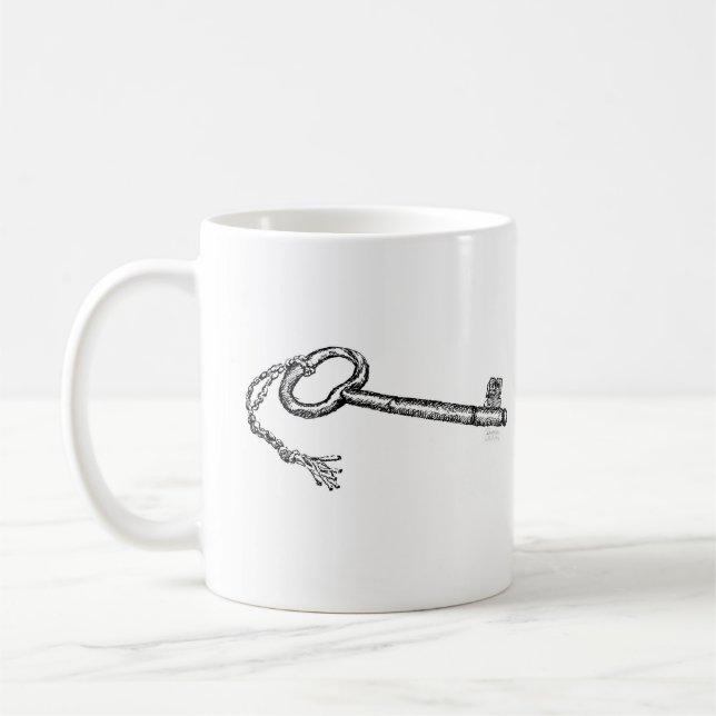 Antique Key Coffee Mug (Left)