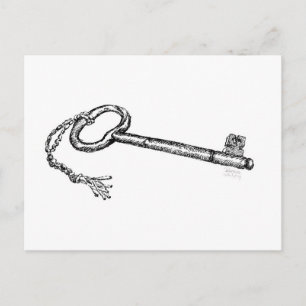 Antique Key Postcard