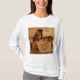 Antique Kittens & Books Kitty School T-Shirt