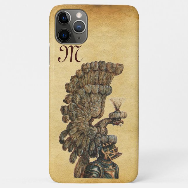 ANTIQUE KNIGHT HELMET WITH EAGLE Parchment Case-Mate iPhone Case (Back)