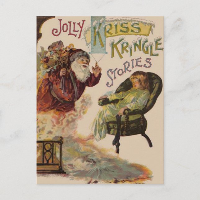 Antique Kris Kringle Sanga Claus Holiday Postcard (Front)