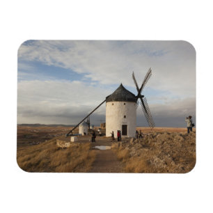 Antique La Mancha windmills, with visitors Magnet