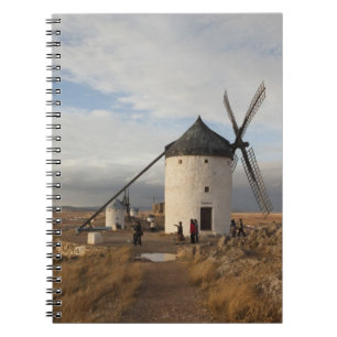Antique La Mancha windmills, with visitors Notebook