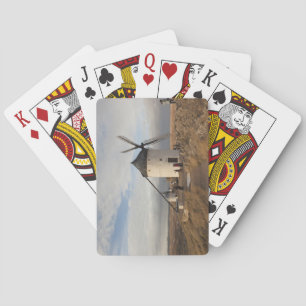 Antique La Mancha windmills, with visitors Playing Cards