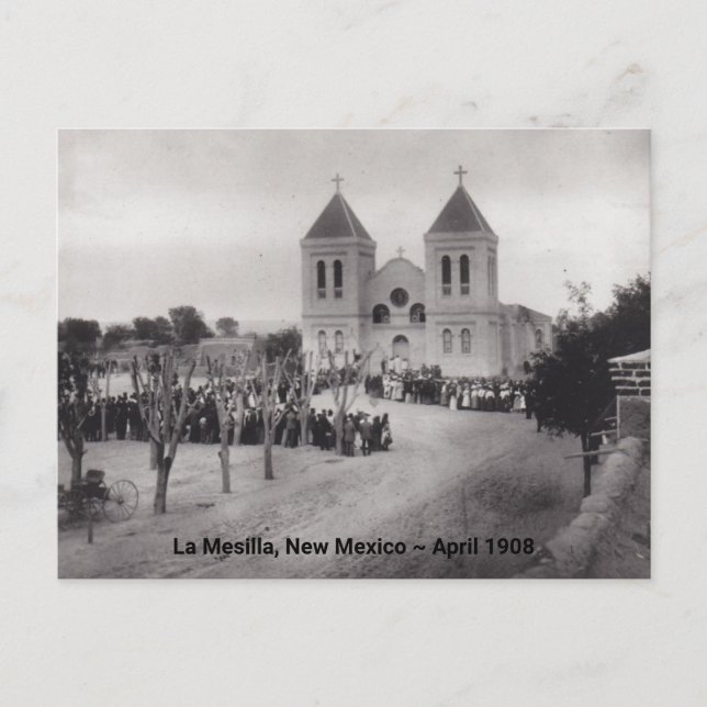 Antique La Mesilla NM Plaza New Mexico 1908 PC Holiday Postcard (Front)