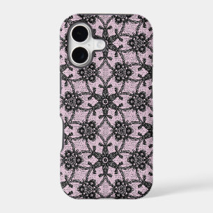 Antique lace - black and ice pink