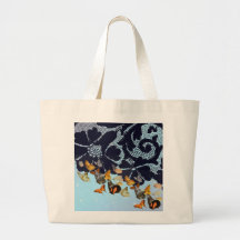 ANTIQUE LACE BUTTERFLIES IN TWILIGHT TOTE BAG