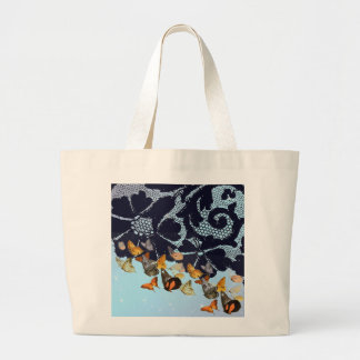 ANTIQUE LACE BUTTERFLIES IN TWILIGHT TOTE BAG