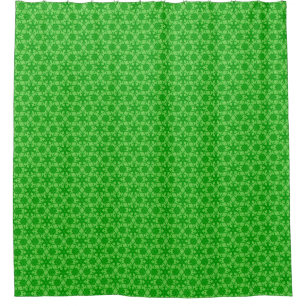 Antique lace - emerald and lime green shower curtain